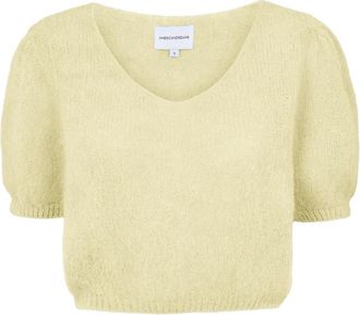 Americandreams Lolanda Pullover - Dames - Ronde hals truien - Geel - S - Wol - Truien & Vesten