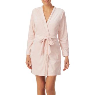 Kate Spade New York spade pattern short robe in Pink at Nordstrom, Size Large