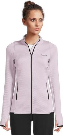 Columbia Crystal Leaf Omni-Heat Helix Full Zip Womens Workout Lavender Pearl : 2XL, Elastane/Polyester