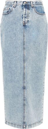 Fabiana Filippi cotton maxi skirt - women - Cotton - 44 - Blue