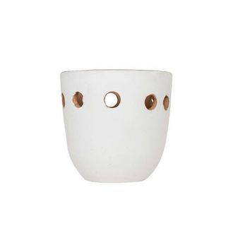 Foreside Home And Garden Round Cutout Planter White Terracotta at Nordstrom