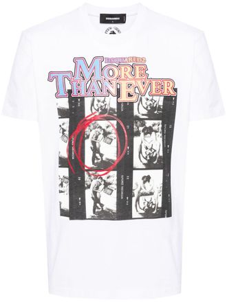 Dsquared2 Katoenen T-shirt met fotoprint - Wit