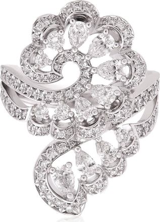 Chopard Precious Lace Vague White Gold Diamond Ring, Size 53