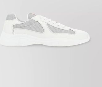 Prada leather and fabric sneakers with two tones
