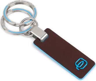 Piquadro Accessoires, unisex, Bruin, ONE Size, Mens two-ring keychain