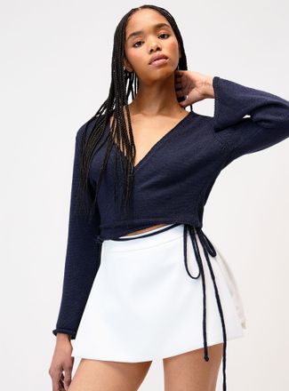 Twik Womens Flared sleeves knit Bolero Jacket