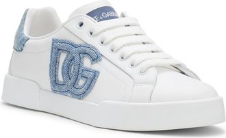 Dolce & Gabbana Logo Sneaker in Bianco/Azzurro at Nordstrom, Size 11.5Us