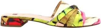H&ouml;gl Satijnen Slippers - Dames - Sandalen - Veelkleurig - 37 EU - Satijn - Schoenen