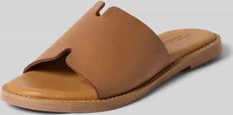 Tamaris Tamaris Pantoletten aus echtem Leder in Cognac, Gr&ouml;&szlig;e 36