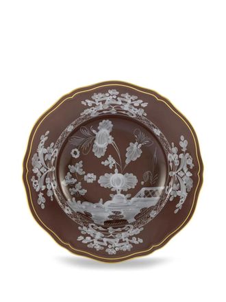 Ginori 1735 Piatto Oriente a fiori - Marrone