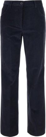 Semicouture Corduroy Straight Broeken - Dames - Straight fit broeken - Blauw - L - Broeken