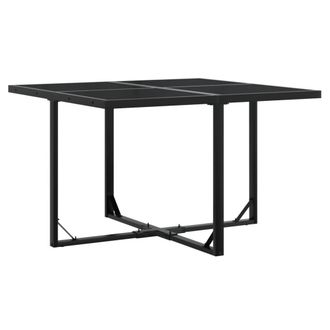 Berkfield Home Beautiful 5 Piece Garden Dining Set Black Poly Rattan