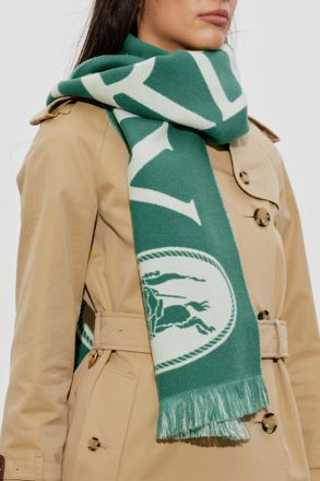 Burberry Wool Scarf, Unisex, Green