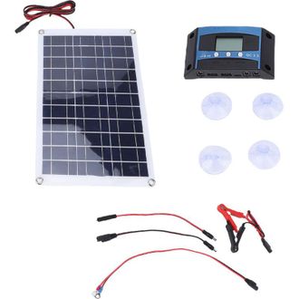 OEM Kit De Panel Solar Monocristalino De 40 W Con Regulador Mppt - Para Barco, Tractor, Autocaravana -crezuo