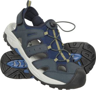 Mountain Warehouse Rift Drainage Mens Shandal - Rubber Toe Bumpers Sandals, Neoprene Lined Shoes, Strap Fastener - Best for Spring Summer, Walking, Holidays, Outdoors Bl