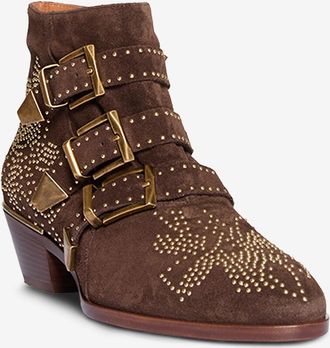 Chlo&eacute; Nietenbesetzte Wildlederstiefeletten Susanna 40