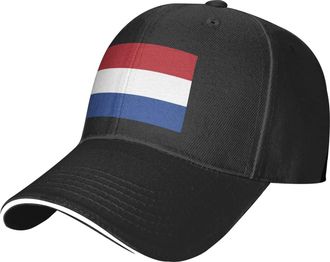 Generic Baseball Cap Netherlands Flag Dad Hat Ladies Sandwich Baseball Cap Casual Hip Hop Cap, for Outdoor, Tennis, Golf