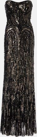 Jenny Packham Abito lungo Euphoria con paillettes