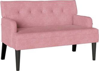 vidaXL Chesterfield Bench Pink 112 x 65.5 x 75 cm Velvet vidaXL