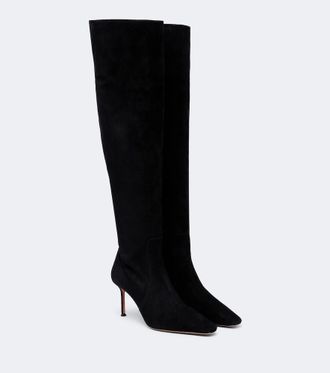 Aquazzura Vespera suede over-the-knee boots