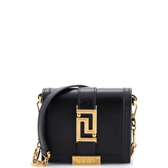 Versace Greca Goddess Wallet on Chain Leather Mini