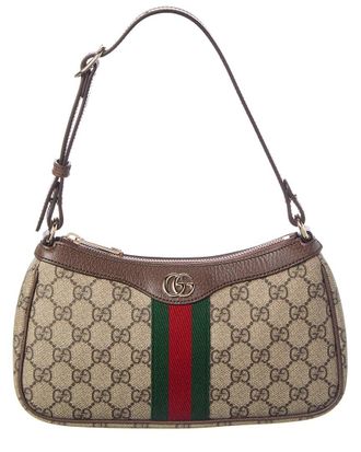 Gucci Ophidia Small Gg Supreme Canvas & Leather Shoulder Bag