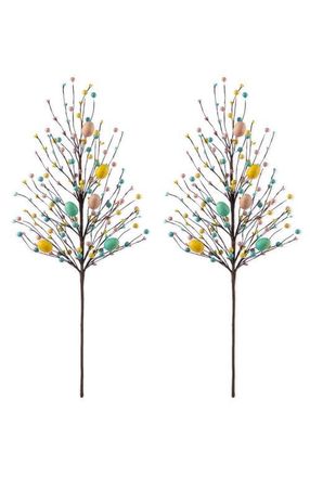 Glitzhome Set of 2 28H Easter Berries & Eggs & Leaves Picks in Blue at Nordstrom, Size Medium