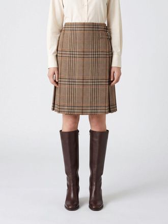 Burberry Minigonna a portafoglio in lana con motivo Vintage Check