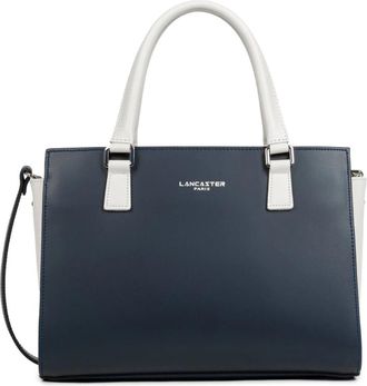 Lancaster Sac &agrave; main Zipp&eacute;e M Smooth - Dames - Handtassen - Blauw - ONE Size - Leer - Tassen