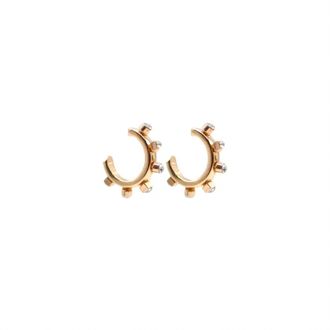 Smith & Co Womens Metal Huggie Earrings In Gold