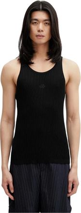 Filling Pieces Tops, Heren, Zwart, L, Katoen, Tanktop Ribbed