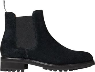 Polo Ralph Lauren Su&egrave;de Leren Schoenen - Hoge Kwaliteit - Heren - Chelseaboots - Zwart - 42 EU - Su&egrave;de - Schoenen