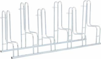 vidaXL Vidaxl - Soporte Para 6 Bicicletas Suelo Independiente Acero Galvanizado