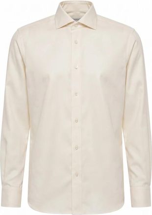 PESERICO Flanellen overhemd - Heren - Casual Overhemden - Wit - 2XL - Katoen - Overhemden