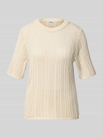 Pieces Regular Fit Strick-Shirt aus reiner Baumwolle Modell NUKA in Beige, Gr&ouml;&szlig;e XL