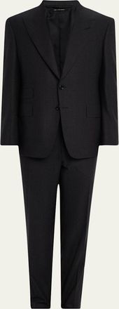 Tom Ford Mens Wool Flannel Notch Lapel Two-Piece Suit