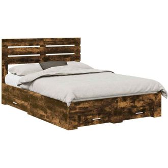 vidaXL Bed Frame with Drawer with Headboard Manual Engineered Wood vidaXL
