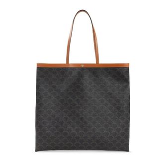 Celine Large Flat Shopper - female - CELINE - Shopping Bags - Black - ONE SIZE - Bags