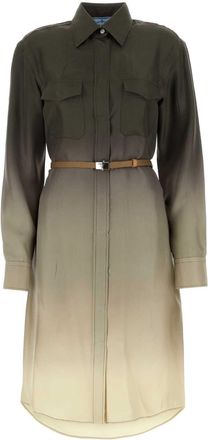 Prada Multicolor Twill Shirt Dress