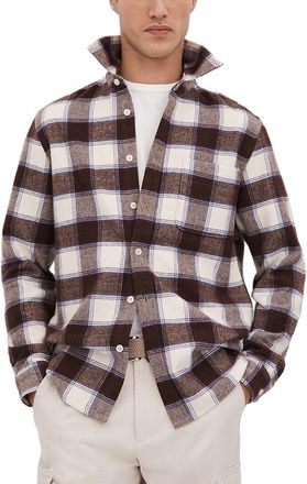 Reiss Dortch Brushed Check Top
