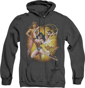 Gildan Justice League of America Wonder Woman Adult Heather Hoodie / Hooded Sweatshirt
