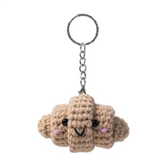 Generic Crochet Croissant Pendant - Funny Key Chains for Car Keys,Adorable Fashion Accessories, Home Decoration for Living Room, Bedroom, Study
