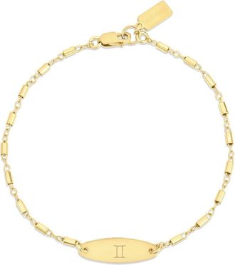 Set & Stones Zodiac Sign Bracelet in Gold /Gemini at Nordstrom, Size 7
