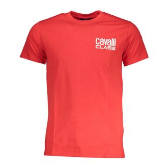 Cavalli T-Shirts, male, Red, Size: 2XL Qxt62X Jd060 Short Sleeve T-Shirt