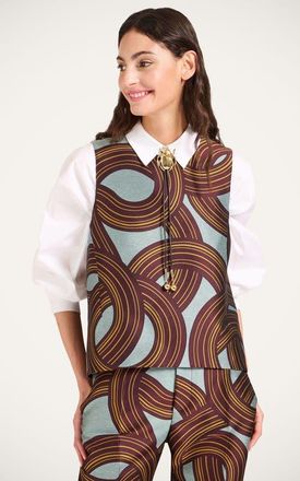 La DoubleJ La Scala Top in Montecarlo Jacquard Dusty Blue at Nordstrom, Size X-Large