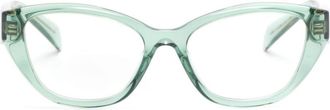 Prada cat-eye glasses - women - Acetate - 53 - Green