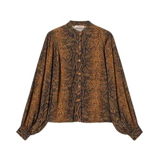 Twinset Overhemden, Dames, Bruin, M, Blouse