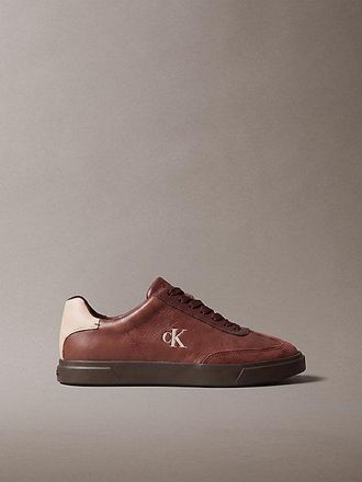Calvin Klein Zapatillas De Piel Con Logo Distintivo