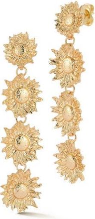 Sphera Milano Floral Linear Drop Earrings in Gold at Nordstrom Rack