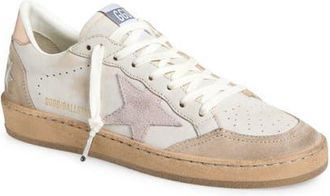 Golden Goose Ball Star Low Top Sneaker in White/Beige/Pink/Silver at Nordstrom, Size 12Us